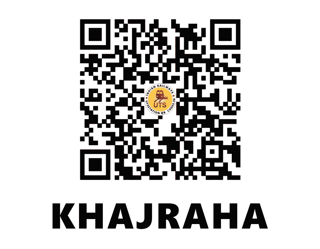 UTS QR Code for KHAJRAHA - KHJ (NC - UTTAR PRADESH)